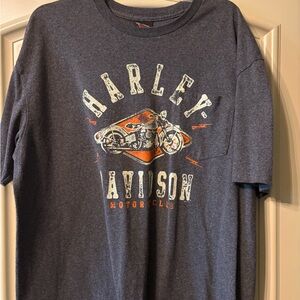 Harley-Davidson Dark Gray Tee with Winged Design